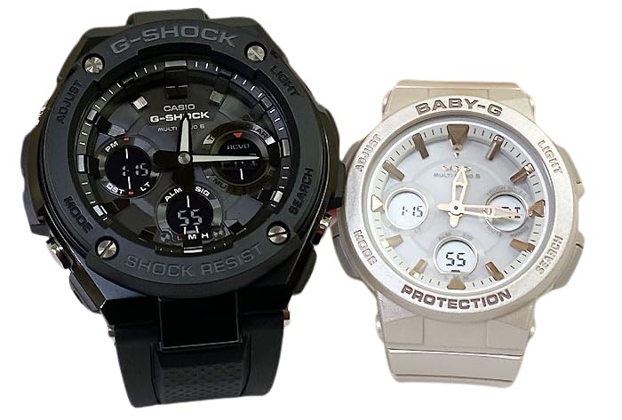 

[Casio] CASIO Pair Watch G-SHOCK G-Shock BABY-G Baby G Ana-Digi Radio Solar Genuine Pair Case Set of 2 GST-W100G-1BJF BGA-2510-4AJF Watch