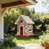 Yousheng Stone Cottage Bird House Outdoor Resin Bird House Decorative Hanging Birdhouse for Garden Patio Courtyard
