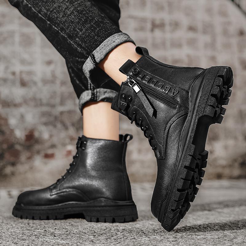 Neue Leder-Outdoor-Sportschuhe für Herren, Freizeitschuhe, Business-Lederstiefel