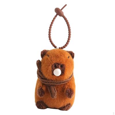 Animal Pendant Keychain Capybara Stuffed Doll Car Accessories for Kids