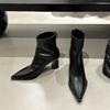Fashion Pointed Toe Thick Heel Women Ankle Boots Street Style Banquet Party Dress Short Botas Autumn Winter Women'S Shoes