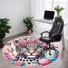 1pc Leopard Print Chair Carpet for Office, Non-slip, Soft and Durable Office Rug, Perfect for Office Yy251227154