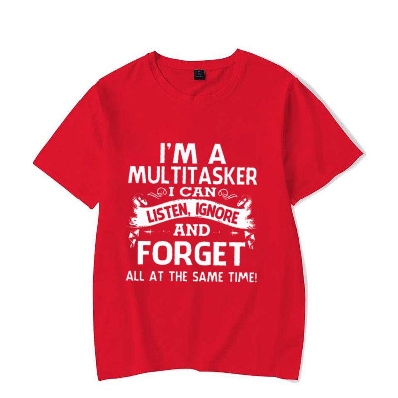 Jsem multitasker Umím poslouchat ignorovat a zapomenout Tričko Vtipné Sarkastické Grafické Tričko Top Dámské Hipster Humor Tričko Y2k Oblečení