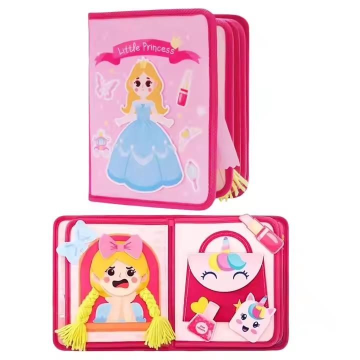 

Монтессори Розовая Принцесса Макияж Девочка Тихая Занятая Книга Игрушка 20*24 розовый