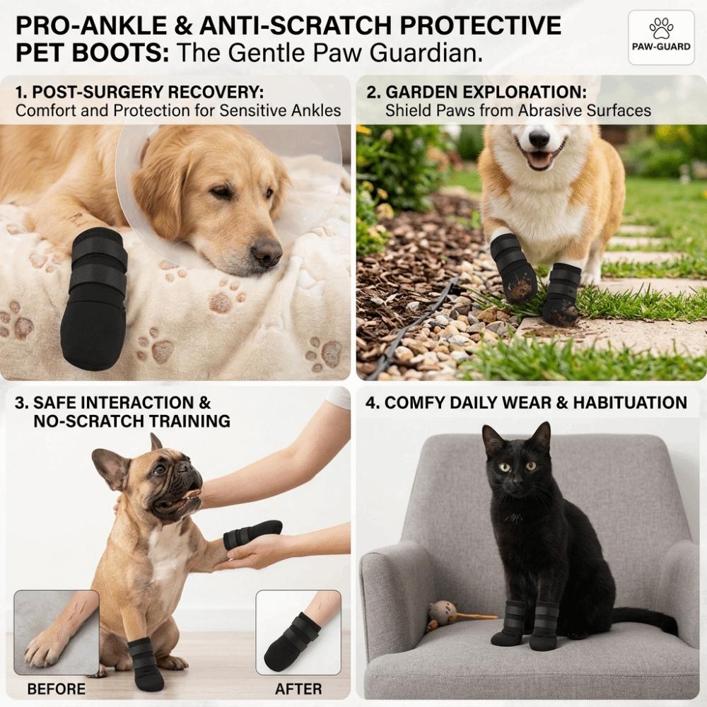 

2pcs Anti Slip Sole Dog Booties Neoprene Fabric Dog Foot Cover Dog Shoe Socks Daily Walking S
