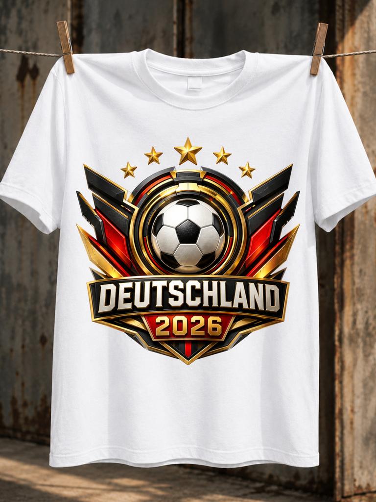 Deutschland 2026 Football Pride Football Stars And Bold Gerunisex Color Accents High Impact Supporter Unisex All Tshirt