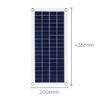 40W DC 18V Solar Panel Battery Charger Portable Flexible Solar Cell Board Crocodile Clips Car Charger For Phone RV Car