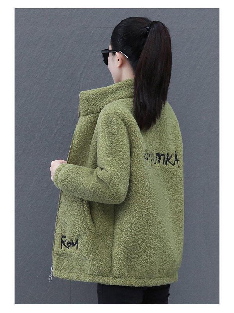 New Style Women's Cotton Padded Jacket with Fleece and Alpaca Wool - Fashionable, Thickened Winter Coat