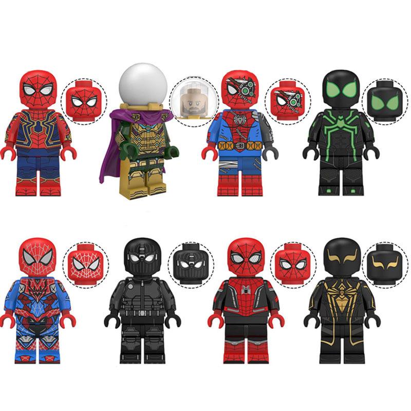 Figura de Spider-Man de Bloques de Construcción Mini Ladrillos Juguete de Construcción Modelo Adorno de Escritorio para Niños Regalo