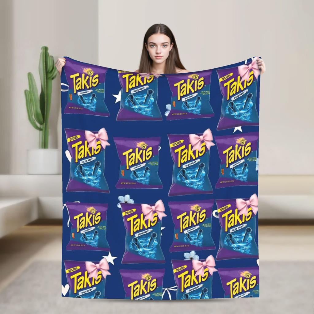 Κουβέρτα Takis Chili Chips Ζεστή Πρωτότυπη Βελούδινη Κλινοσκεπάσματα για Εξωτερική Διακοσμητική Φανελένια Κουβέρτα Κάλυμμα Κρεβατιού