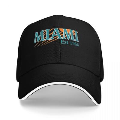 Miami Est 1966 Sports Team Athletic Novelty Dolphin Baseball Cap Derby Hat Party Hat Caps For Men Women's