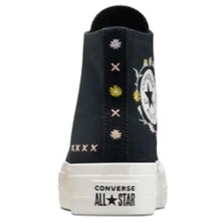 Converse Chuck Taylor All Star Lift Comfortable Versatile Trendy High-Top Canvas Shoes Women Sneakers Black A15007C