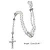 Catholic Necklace for Women Cross Charm Long Chain Christian Amulet Necklaces
