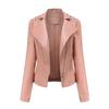 2024 Women's Slim PU Leather Motorcycle Jacket - New Autumn/Winter Short Coat