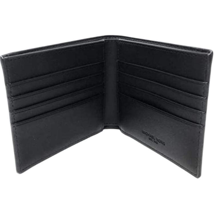 Michael Kors Coated Canvas Wallet Card Holder Gift Box Set Combo Set Men's Brown 36H9LGFF7B-BRN-BLK