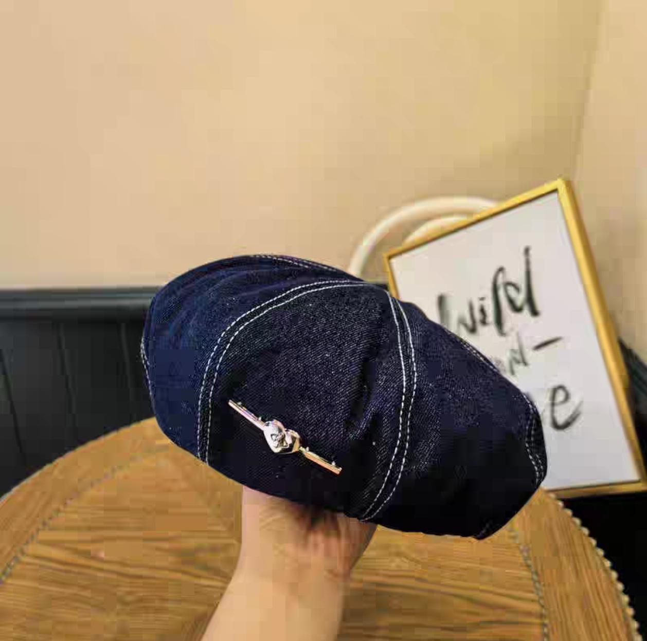 

Летняя шляпа женская любовь аксессуары ковбойская шляпа ретро выстиранная шляпа художника универсальная восьмиугольная шляпа One Size