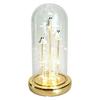 Decorative Ghost Figurine Halloween Indoor Light Up in Dome Cloche, Cute 3 Mini Scene Prop Night with Warm LED for Party Home Table Kitchen Fireplace