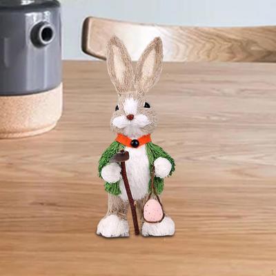 Bunny Figurine Kids Toys Decoration Gift Durable Delicate Doll Figurines Statue for Table Spring