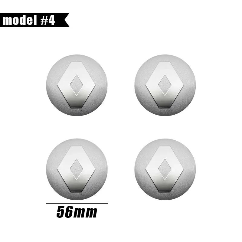Enjoliveurs Pour Renault Austral Kadjar Megane Captur Arkana Dacia Logo Cache Moyeu 4Pcs 56mm 60mm 65mm Autocollant Cache-Moyeu de Roue de Voiture