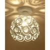 Metal Dual Ring Crystal Flush Mount Ceiling Lamp Light, for Hallway Light Fixture Ceiling Flush Mount (Dual White Ring)