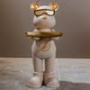 Cartoon Bear Figurines Living Room Tray Ornament Luxury Multifunctional Tissue Box Figurines Modern Home Decoration Ornament