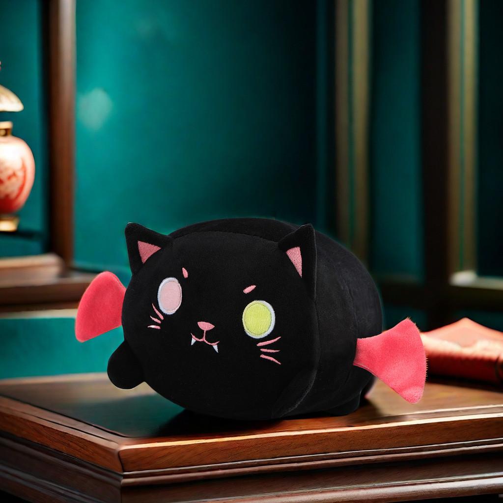 Charming Cartoon Cat Demon Plush Cushion For Relaxing Sleep And Stylish Backpack Accessory