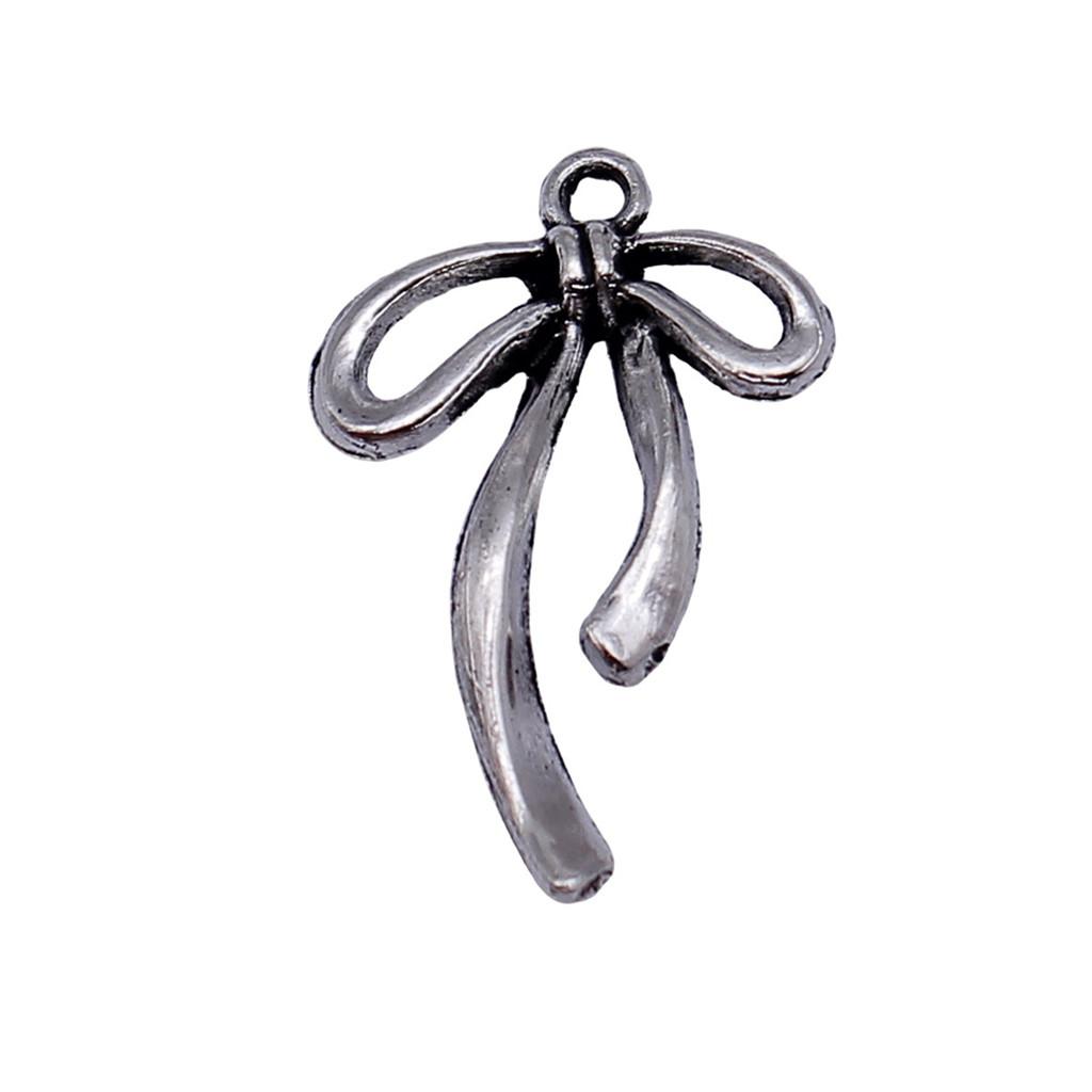 Pendants Bow With Crown Charms For Princess Themed Jewelry Making Alloy