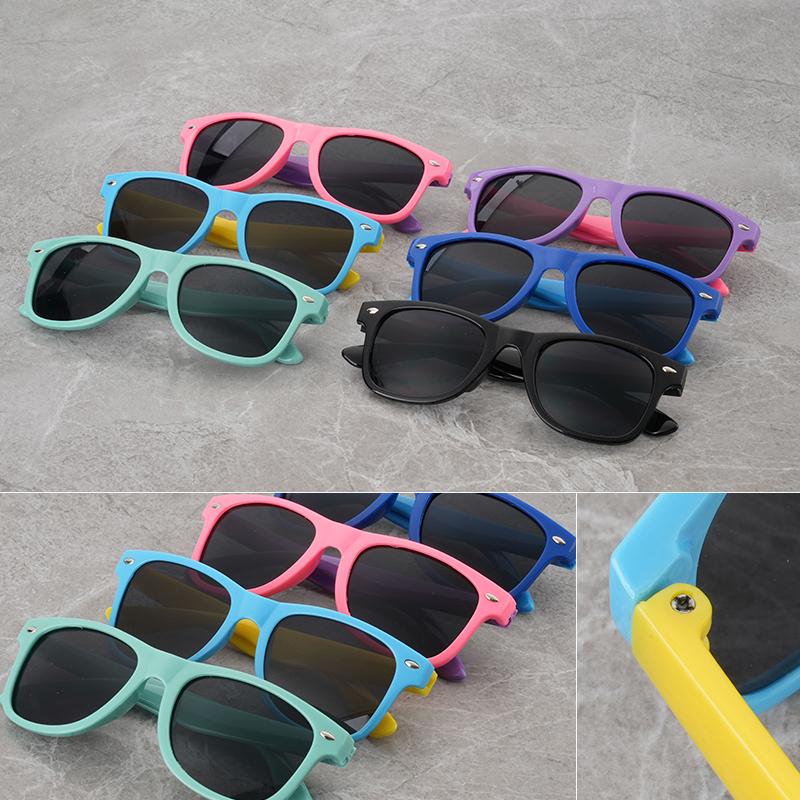 2024 Children's Color Blocked Sunglasses for Boys and Girls, UV Resistant Sunglasses for Babies, Summer Sunshade Glasses
