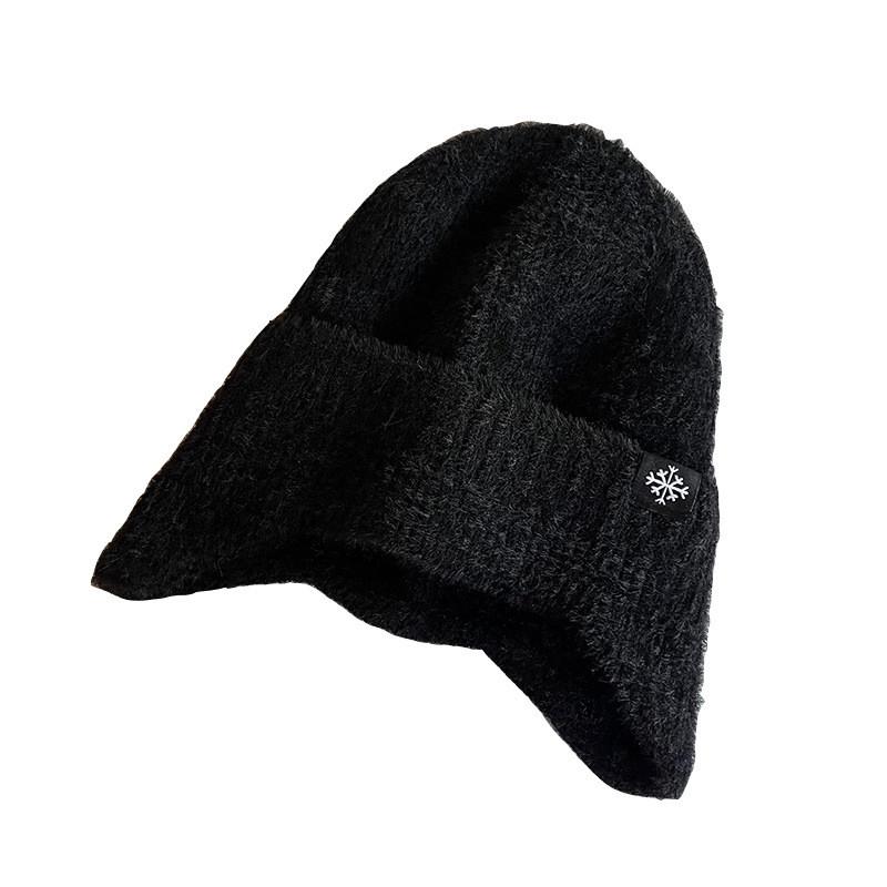 Soft Polyester Knit Ear Cover Hat For Autumn Winter Casual Womens Wear