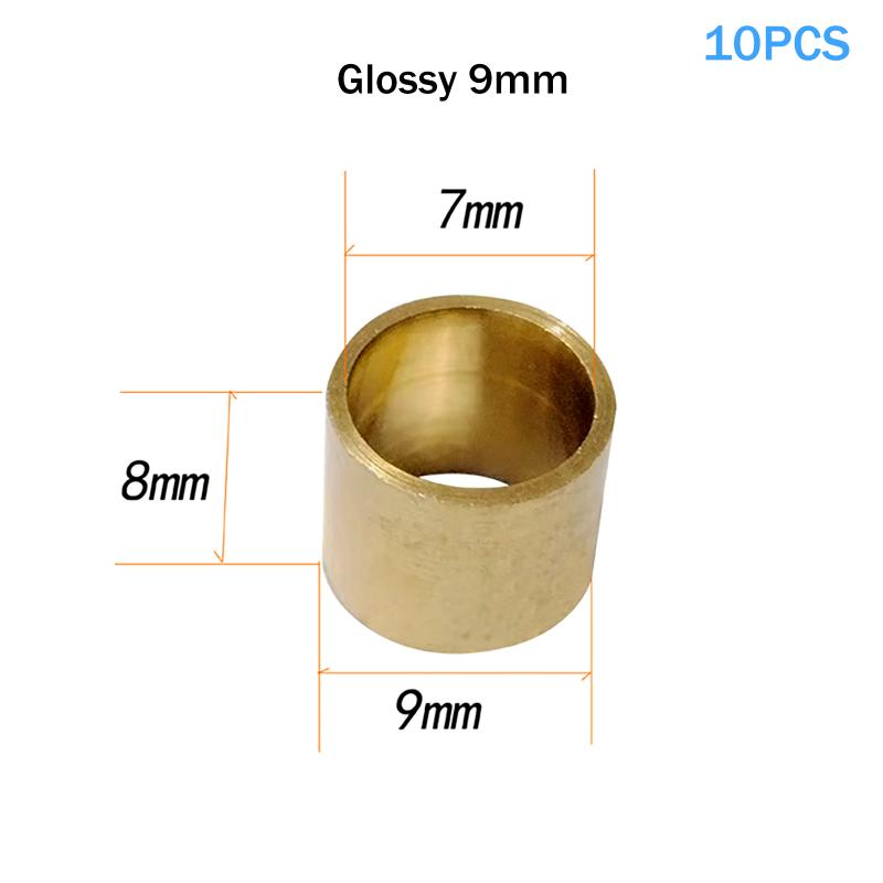 Pack of 10, 9-13mm Copper Brass Snooker Pool Cue Ferrule Repair Kit, DIY Billiards Accessories