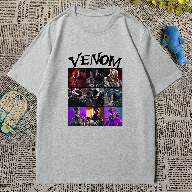 2026 Licensed Venom 3 Short Sleeve Spiderman Print T-Shirt Relaxed Plus Size Men's and Women's Short Sleeve