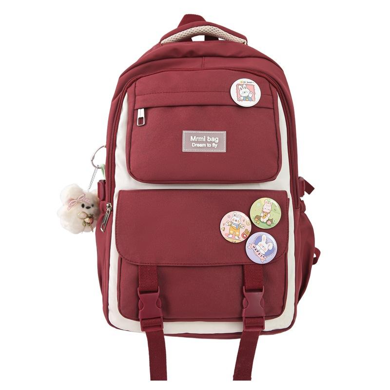 Zaino Scolastico Grande Capacità Abbinamento Colori Zaino Scolastico per Studenti 1011 Stagione Scolastica Inizio Autunno Zaino per Studenti delle Scuole Medie Versione Coreana Tempo Libero