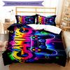 3pcs Game Controller Bedding Set Duvet Cover Closure Includes 1 Duvet Cover & 2 Pillowcases, Soft and Comfortable for All Seasons.