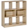 Bookshelf Shelf Standing Shelf, 8 Shelf Compartments, 97.5 X 30 X 100 Cm, Oak Look