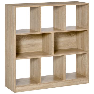 Freestanding Bookshelf, 8 Shelves, 97.5 X 30 X 100 Cm, Oak Finish