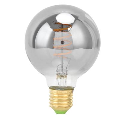 Lampe à Filament LED G80 Culot E27 Ampoules Vintage Lumière Décorative 4W 220V Lumière Chaude Gris Électroplaqué