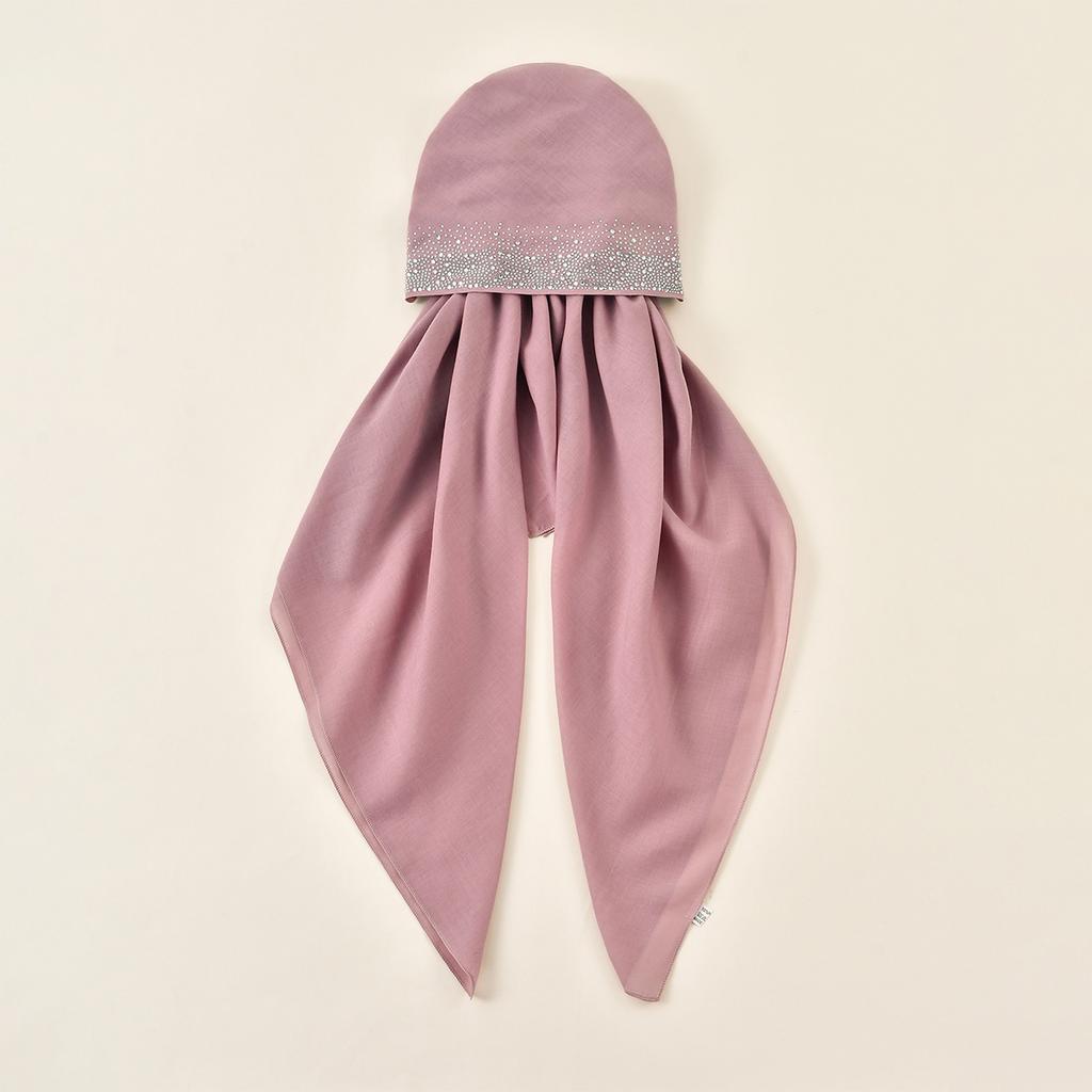 Premium Diamant Baumwolle Elastisches Stirnband Kappe Für Frau Muslimischer Hijab Hut Damenmode Sofortiger Schal Islamischer Turban 75*25cm