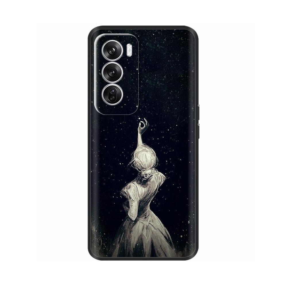For OPPO Reno12 Reno 12 Pro 12Pro Case Silicon Phone Back Cover for OPPO Reno 12 Cases Reno12 Pro Soft Black Bumper Coque Para
