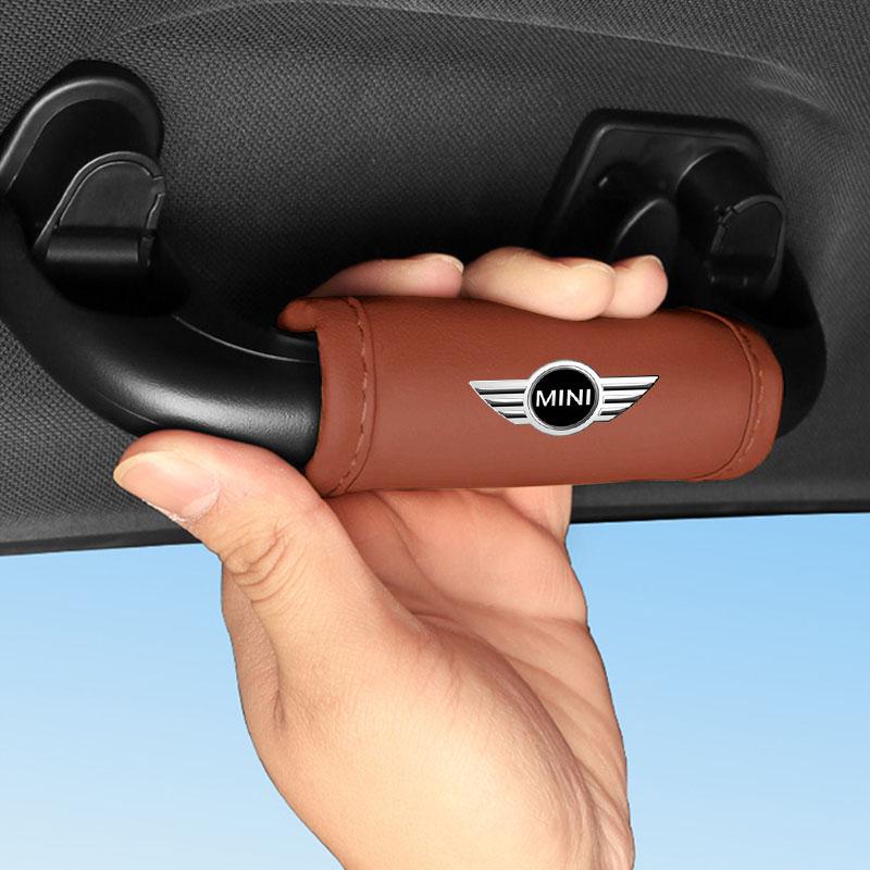 Car Interior Roof Handle Protection Cover Auto Door Pull Hand Brake Handle For BMW Mini Cooper F54 F55 F56 R56 R60 SONE Roadster Clubman Coupe