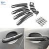 ABS Chrome / Carbon Fiber Texture Car-styling Exterior Door Handle Covers Trim For VW Golf 5 MK5 Rabbit 2005 2006 2007 2008 2009