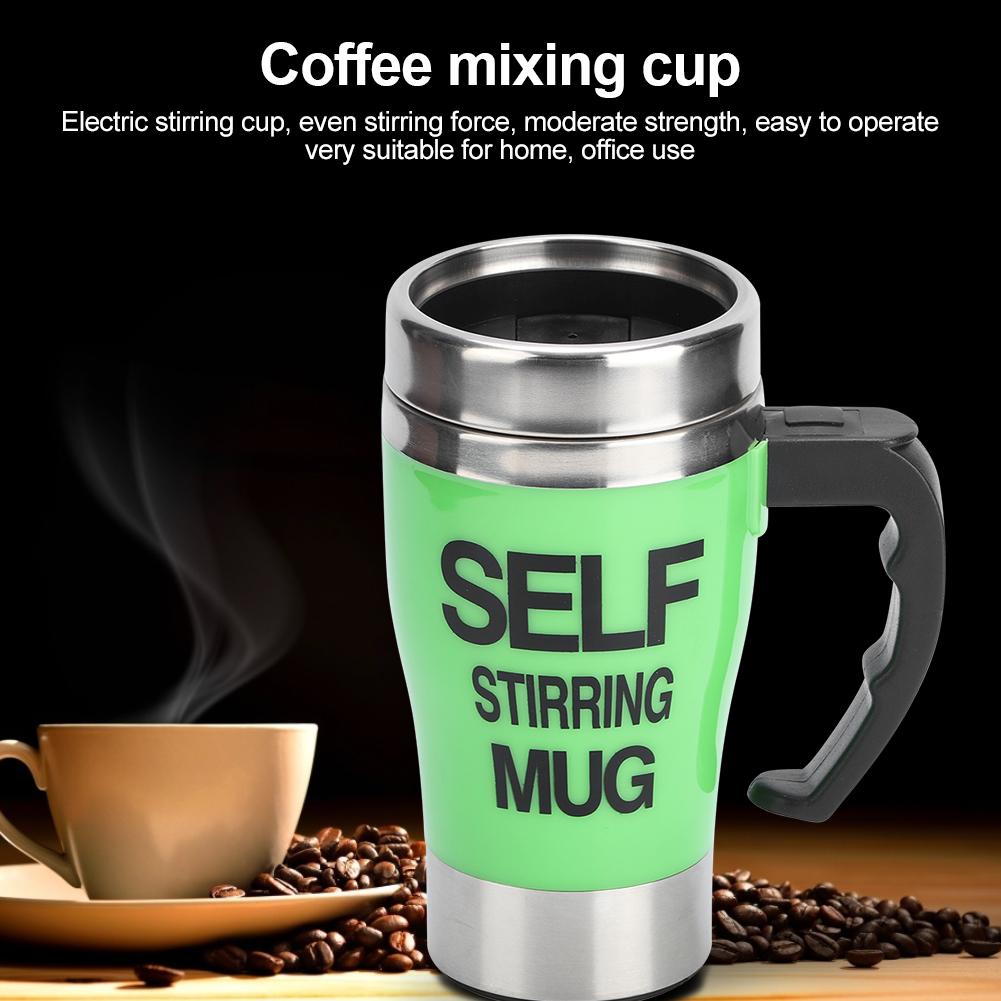 Elektrische Kaffee Milch Automatischer Mischbecher Edelstahl Intelligenter Selbstmischender BecherGrün 320ml