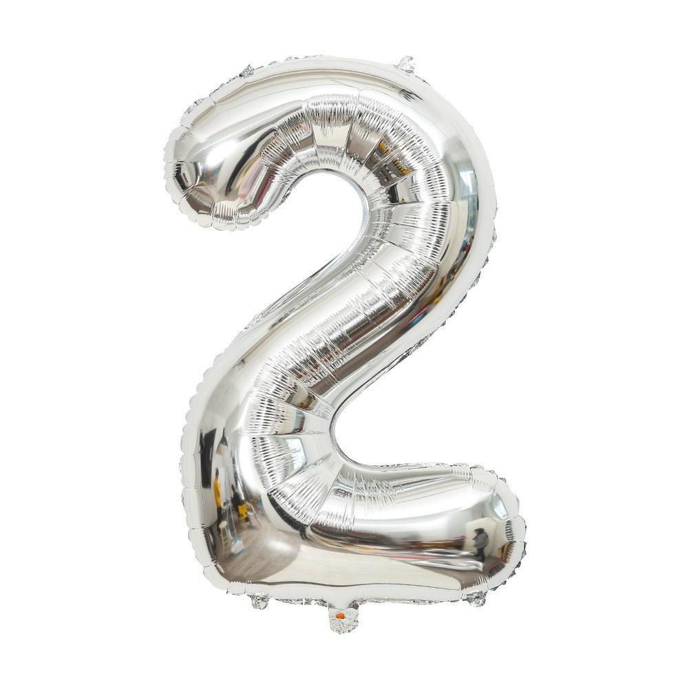 32-Inch Gradient Color Aluminum Foil Number Balloons - US Version