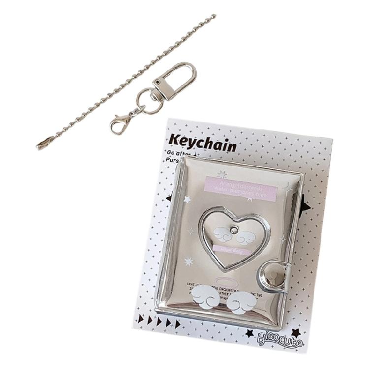 

Decorative Heart Shape Photo Album With Star Pattern PVC 2 Inch Picture Organizers Book For Photo Display