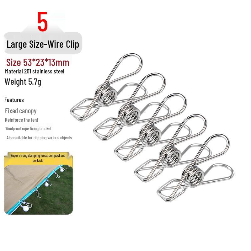 Multi-Use Tent & Awning Windproof Clips for String Lights & Camping Securement