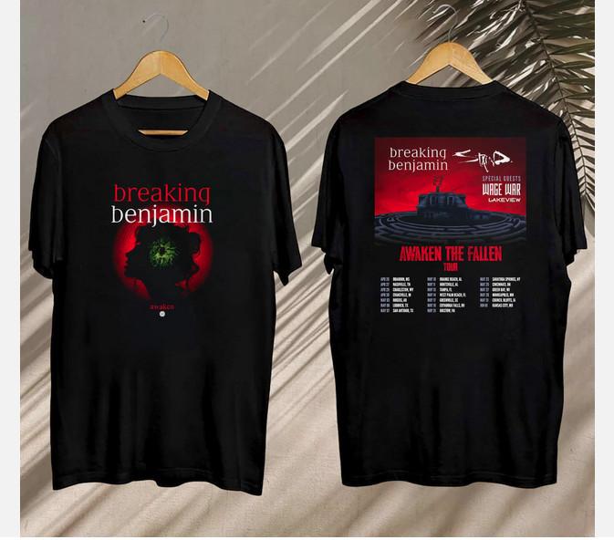 Breaking Benjamin 2025 Tour ShirtBreaking Benjamin Awaken The Fallen Tour Shirt Unisex T-Shirt XXXXL