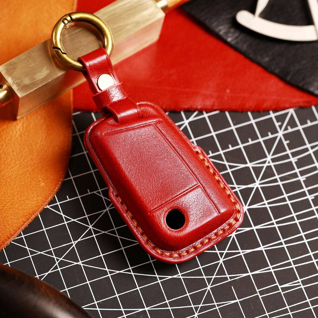 Leder Autoschlüssel Hülle Abdeckung Schlüsselanhänger Zubehör für Volkswagen Vw Golf 7 CC 280 330 Touran Lamando Sportsvan Passat Schlüsselanhänger Halter