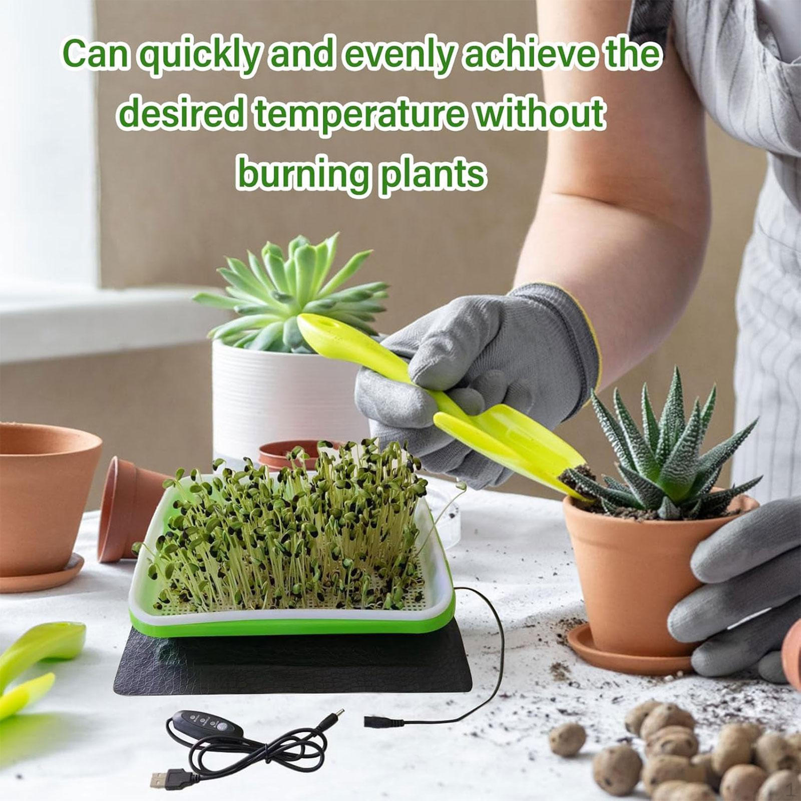 

Нагревательный коврик для , с регулируемой температурой, подложка для растений, равномерный нагрев, коврик для гидропонного выращивания, S