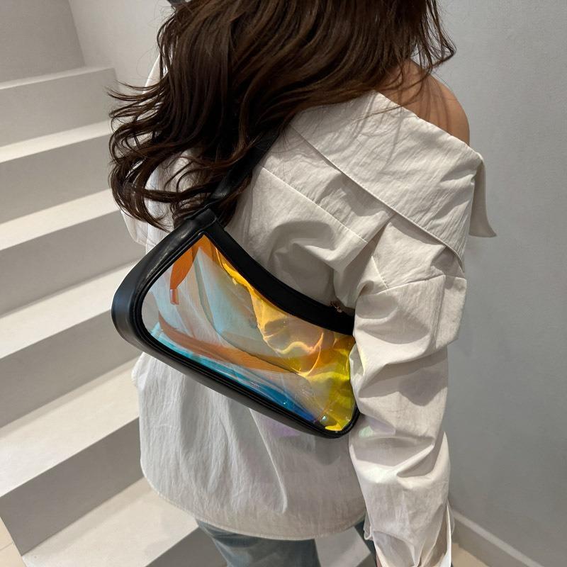 Sommer beliebt vielseitig lässig transparent Laser Trend Nische Schulter Achseltasche Handtasche