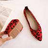 New Woman's Spring Summer Leopard Print Mesh Flat Sole Shoes Soft Sole Light Pointed Toe Ballet Shoes Slip On Slip On Nude Shoes