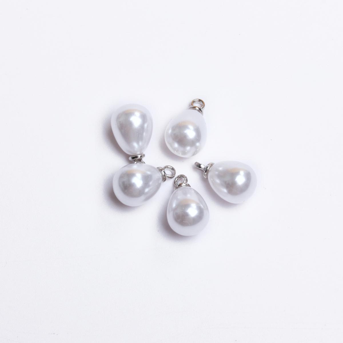 

5 шт. 10/14/16/18 мм DIY браслет яркие капли воды кулон серьги брошь ожерелье модный подарок для вечеринки 8*10mm серебряный